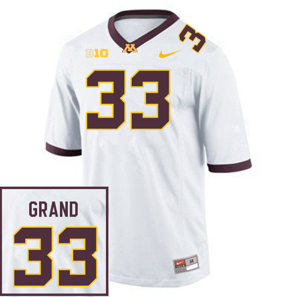 Men #33 Max Grand Minnesota Golden Gophers College Football Jerseys Sale-White - Click Image to Close